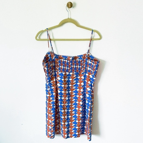 ❤️ NWT The Ophelia Sleeveless Linen Slim Mini Dress by Maeve Blue Floral Wave 12 - Picture 6 of 9